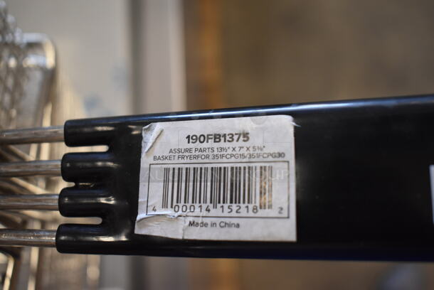 5 Various BRAND NEW SCRATCH AND DENT! Items Including Two 190FB1375 13 1/4" x 5 5/8" x 5 5/8" Fryer Basket with Front Hook, Two 3511005190 Cooking Performance Group 3511005190 13 1/2" x 7" x 5 3/8" Fryer Basket with Front Hook for CF15 and CF30 Countertop Fryers, 190SDMHTTRAY 14" x 12 1/4" x 6 1/2" Fryer Sediment Tray. 5 Times Your Bid!  - Image 5 of 7