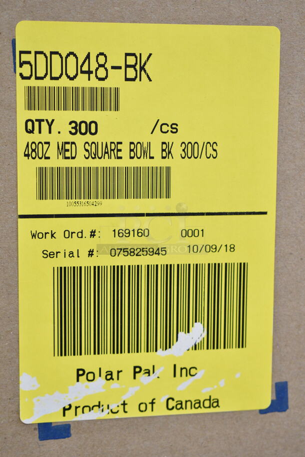PALLET LOT of 30 BRAND NEW Boxes of Polar Pal 5DDO48-BK 48 oz Medium Square Bowl. 30 Times Your Bid! - Image 3 of 7