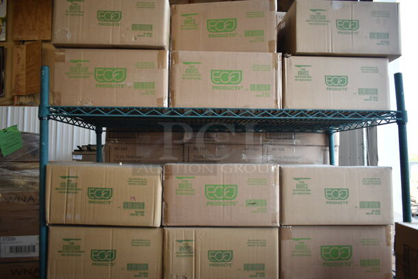 28 BRAND NEW Boxes; 19 of Eco-Products EP-S001 7" Medium Weight Plant Starch Knife - 50/Pack and 9 of 43080320FPC150 Sabert Fiber Kraft Folding Carton 2 Compartment. 28 Times Your Bid!  - Image 3 of 6