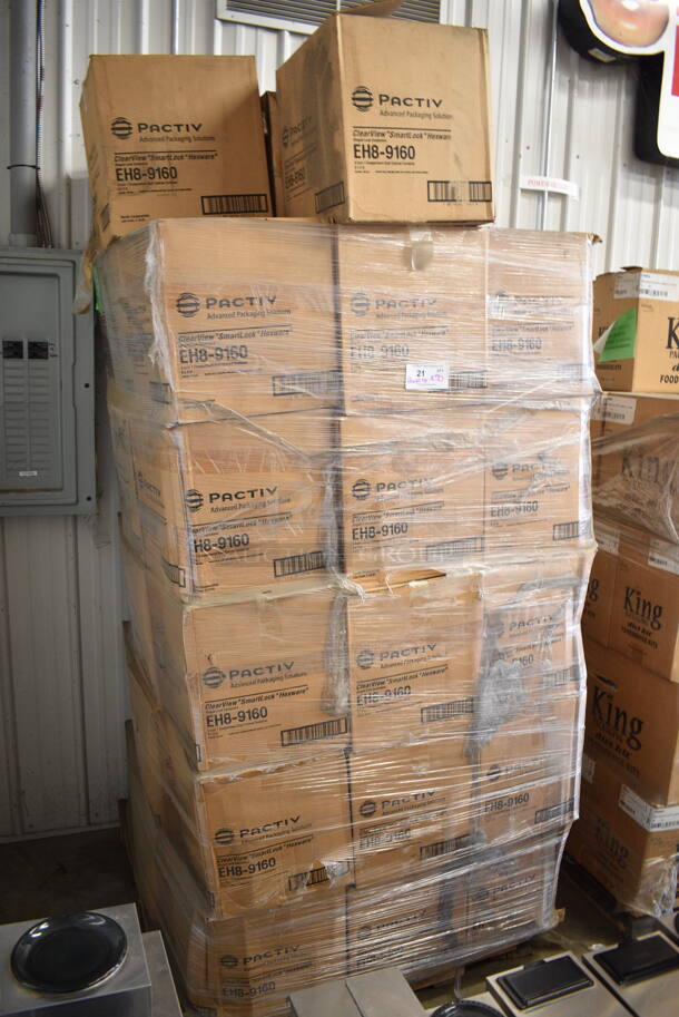 PALLET LOT of 50 BRAND NEW Boxes of Pactiv EH8-9160 Hinged 6" Hexware Container. 50 Times Your Bid! - Image 2 of 3
