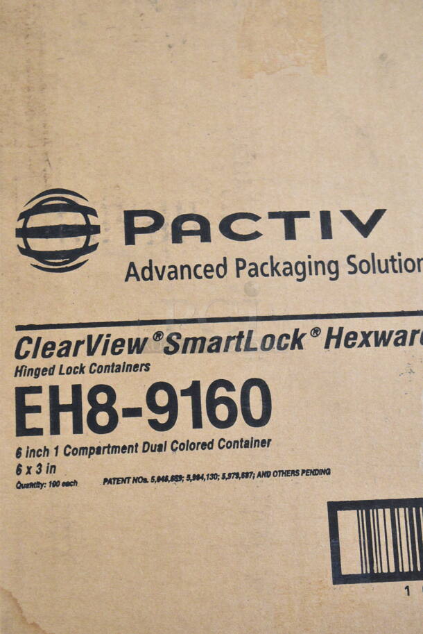 PALLET LOT of 50 BRAND NEW Boxes of Pactiv EH8-9160 Hinged 6" Hexware Container. 50 Times Your Bid! - Image 3 of 3