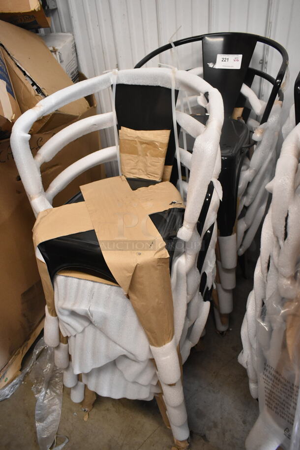 10 BRAND NEW SCRATCH AND DENT! Lancaster Table & Seating 164cmarmblk Alloy Series Onyx Black Outdoor Arm Chair. 10 Times Your Bid!  - Image 2 of 5