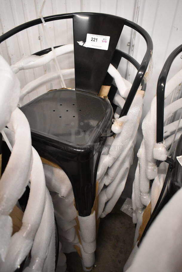 10 BRAND NEW SCRATCH AND DENT! Lancaster Table & Seating 164cmarmblk Alloy Series Onyx Black Outdoor Arm Chair. 10 Times Your Bid!  - Image 4 of 5