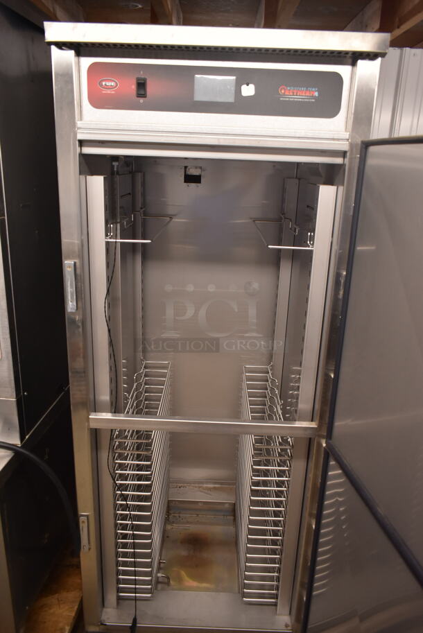 FWE RH-18-MT Stainless Steel Commercial 2 Half Size Door Reach In Warming Holding Cabinet on Commercial Casters. 208 Volts, 1 Phase.  - Image 3 of 4