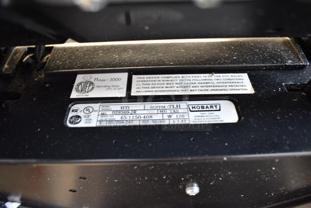 Hobart HTi Metal Commercial Countertop Food Portioning Scale. 120/208-240 Volts, 1 Phase. Tested and Working! - Image 9 of 9