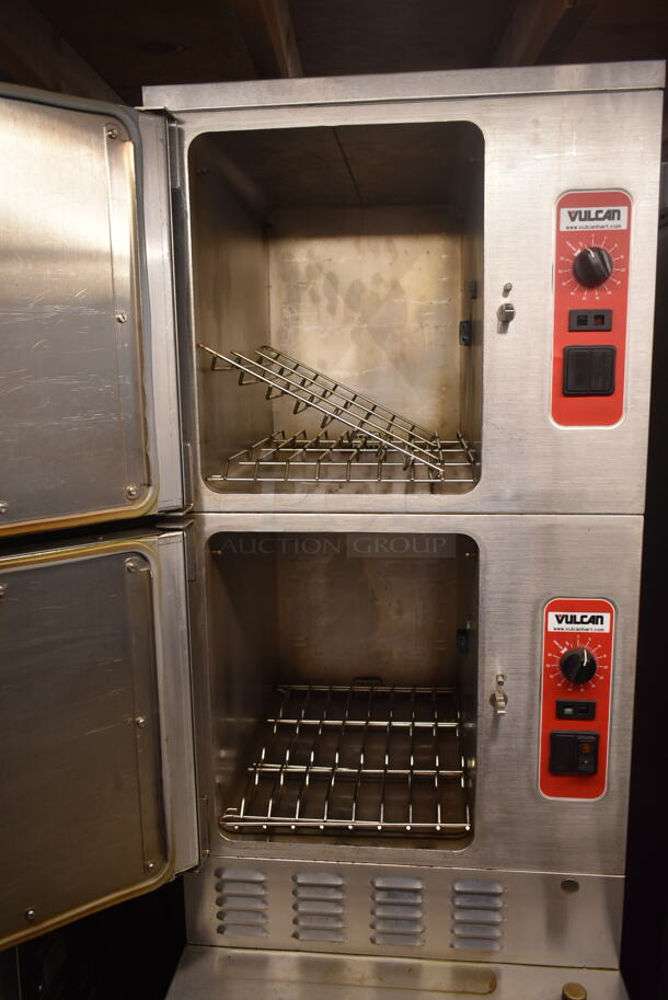 Vulcan S24GA10 Stainless Steel Commercial Propane Gas Powered 2 Deck Steam Cabinet.  - Image 2 of 3