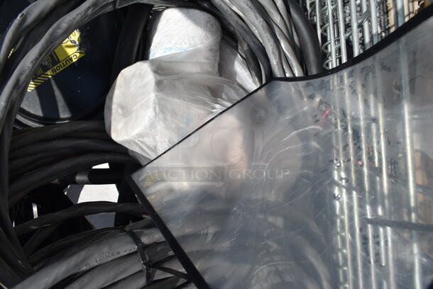 ALL ONE MONEY! Lot of Metal Wire Bin w/ Contents Including Wiring, Spray Bottle, Parts. - Image 3 of 12