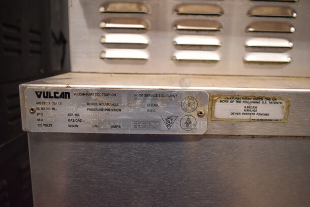 Vulcan S24GA10 Stainless Steel Commercial Propane Gas Powered 2 Deck Steam Cabinet.  - Image 3 of 3
