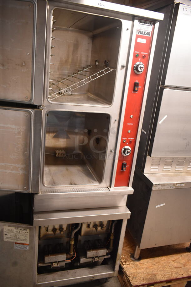 Vulcan Stainless Steel Commercial Propane Gas Powered 2 Deck Steam Cabinet on Commercial Casters.  - Image 2 of 3