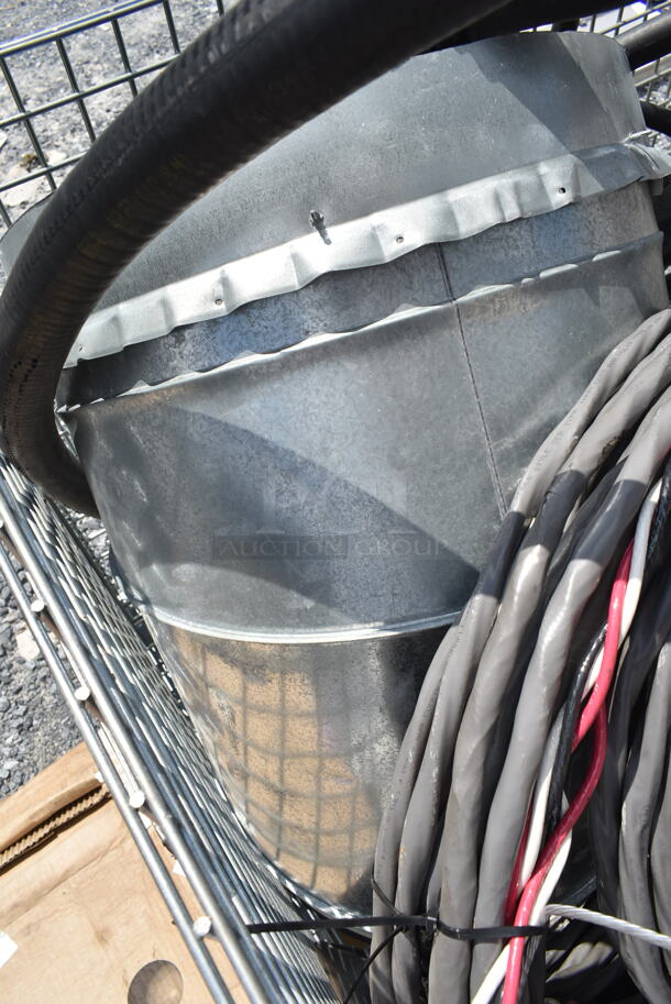 ALL ONE MONEY! Lot of Metal Wire Bin w/ Contents Including Wiring, Spray Bottle, Parts. - Image 12 of 12