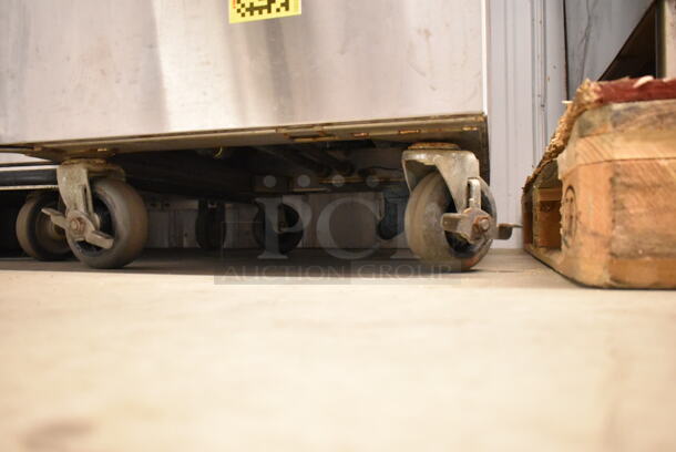 Vulcan Stainless Steel Commercial Propane Gas Powered 2 Deck Steam Cabinet on Commercial Casters.  - Image 3 of 3