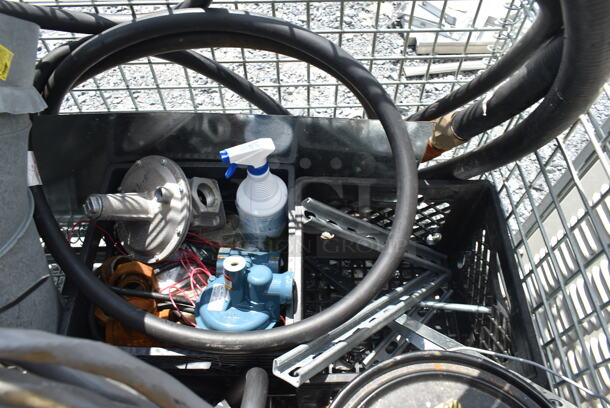 ALL ONE MONEY! Lot of Metal Wire Bin w/ Contents Including Wiring, Spray Bottle, Parts. - Image 9 of 12