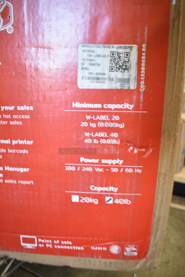 BRAND NEW SCRATCH AND DENT! Torrey 166WLABEL40P 40 lb. WiFi Price Computing Scale with Thermal Label Printer.  - Image 5 of 5
