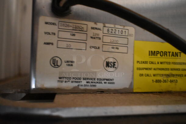 Wittco 1826-15BC Stainless Steel Commercial 2 Half Size Door Reach In Heated Holding Cabinet on Commercial Casters. 120 Volts, 1 Phase. Tested and Working! - Image 6 of 6