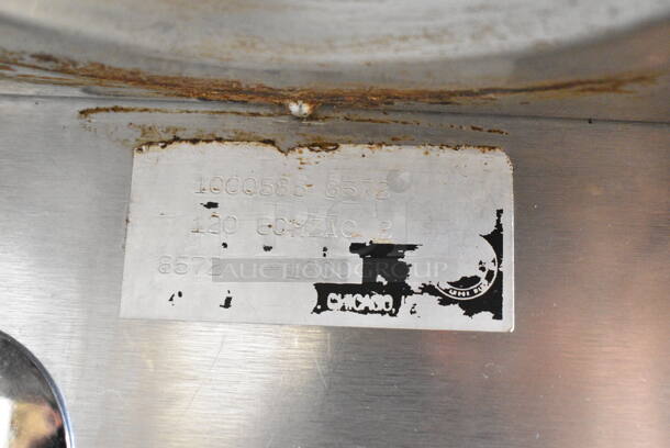 Bloomfield 8572 Stainless Steel Commercial Countertop 3 Burner Coffee Machine w/ Hot Water Dispenser and Metal Brew Basket. 120 Volts, 1 Phase.  - Image 6 of 6