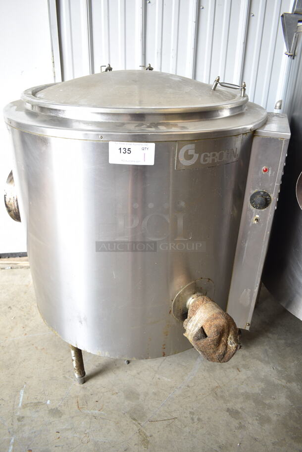 Groen HH/4-40 Stainless Steel Commercial Floor Style Propane Gas Powered 40 Gallon Steam Kettle.  - Image 1 of 7