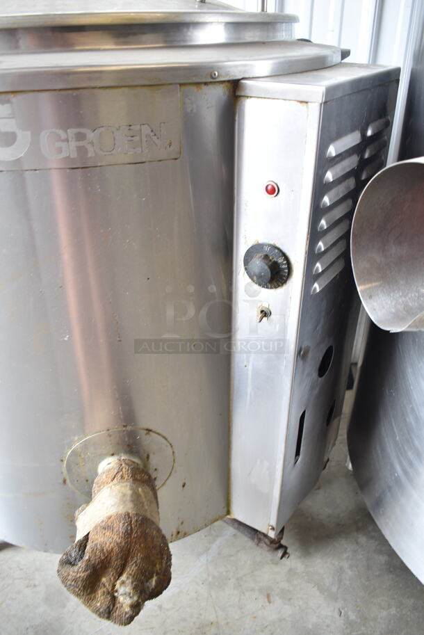 Groen HH/4-40 Stainless Steel Commercial Floor Style Propane Gas Powered 40 Gallon Steam Kettle.  - Image 3 of 7