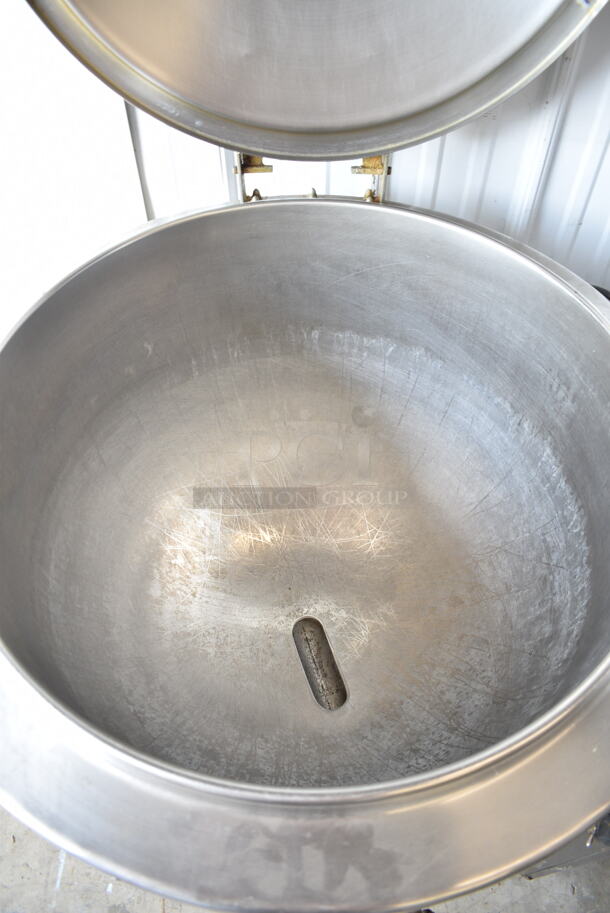 Groen HH/4-40 Stainless Steel Commercial Floor Style Propane Gas Powered 40 Gallon Steam Kettle.  - Image 4 of 7