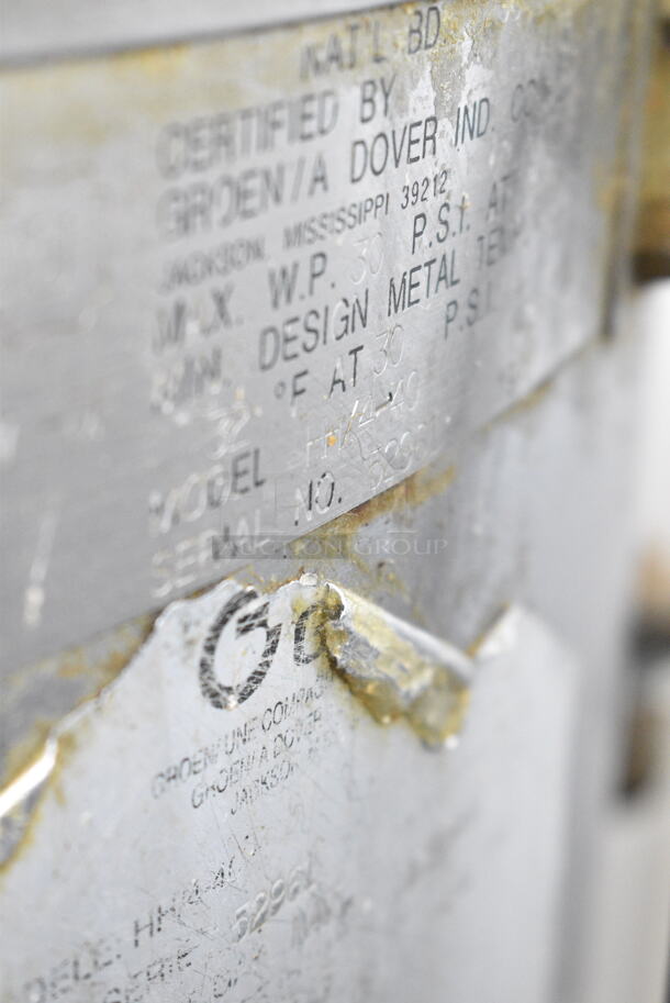 Groen HH/4-40 Stainless Steel Commercial Floor Style Propane Gas Powered 40 Gallon Steam Kettle.  - Image 5 of 7