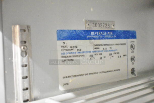 Beverage Air UCR20 Stainless Steel Commercial Single Door Undercounter Cooler. 115 Volts, 1 Phase. Tested and Working! - Image 4 of 4