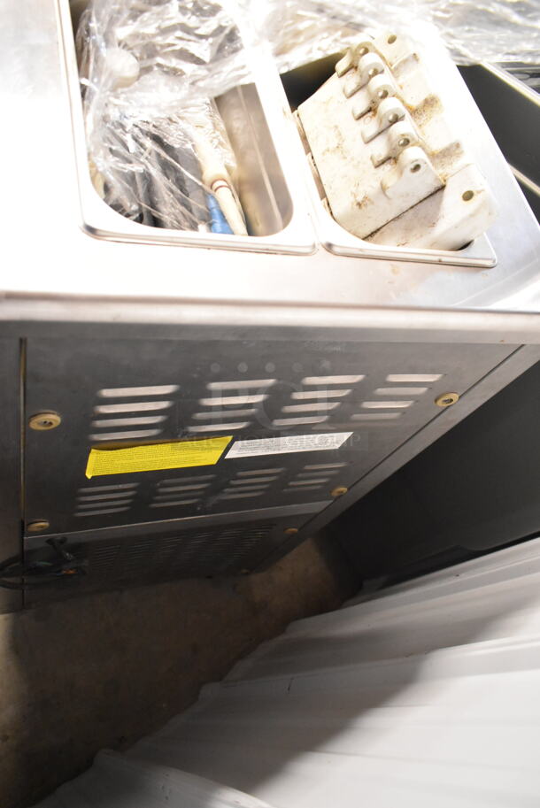 Sanjun Stainless Steel Commercial Countertop Air Cooled 2 Flavor w/ Twist Soft Serve Ice Cream Machine. 220 Volts.  - Image 2 of 3