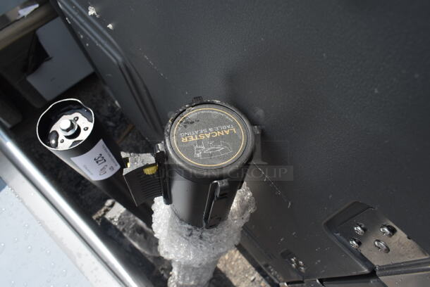 BRAND NEW SCRATCH AND DENT! Lot of 2 Pieces; Lancaster Table & Seating Stanchion and Black Metal Table Base Column. - Image 3 of 4