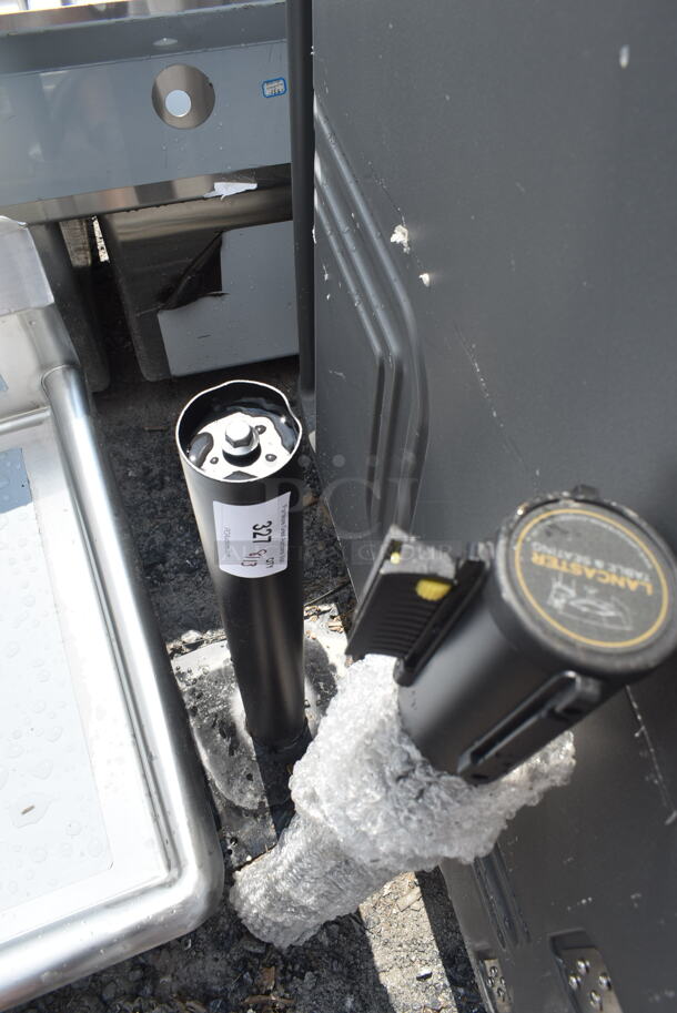 BRAND NEW SCRATCH AND DENT! Lot of 2 Pieces; Lancaster Table & Seating Stanchion and Black Metal Table Base Column. - Image 4 of 4