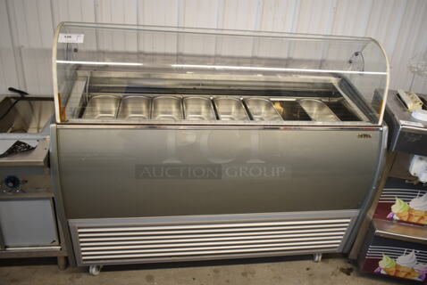 Sevel SLM-8 GELATO Stainless Steel Commercial Floor Style Gelato Case. 220 Volts. 