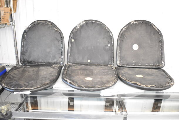 6 Black Seat Cushions. 6 Times Your Bid!  - Image 3 of 4