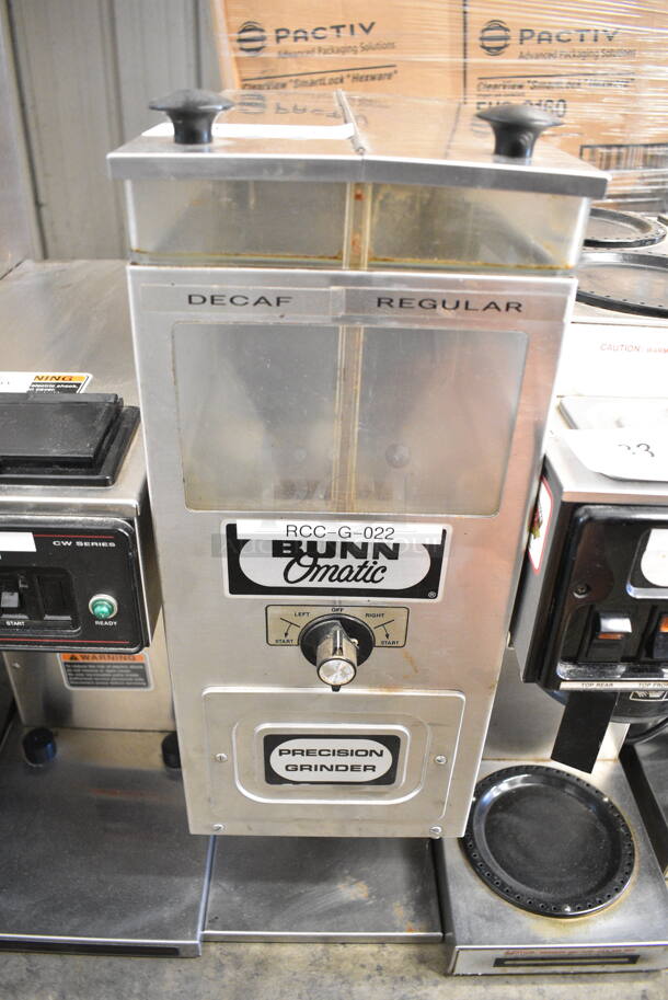 Bunn G92 INT Stainless Steel Commercial Countertop Coffee Bean Grinder. 120 Volts, 1 Phase. Tested and Working! - Image 1 of 5