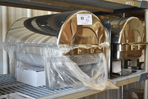2 BRAND NEW SCRATCH AND DENT! Stainless Steel Roll Top Chafer. 2 Times Your Bid!