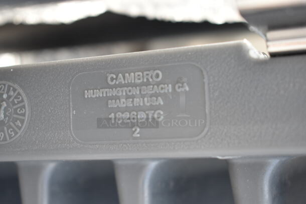 BRAND NEW SCRATCH AND DENT! Cambro 1826DTC Camcarts Charcoal Gray Insulated Sheet Pan Carrier on Commercial Casters.  - Image 7 of 7