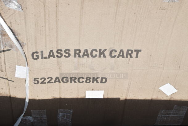 3 BRAND NEW SCRATCH AND DENT! Items; 522AGRC8KD Steelton 8 Shelf Aluminum Glass Rack Cart with 8" Spacing, 600PR125K Regency 12 Pan End Load Bun / Sheet Pan Rack - Unassembled and Regency 460EG2136 21" x 36" NSF Green Epoxy Wire Shelf. 3 Times Your Bid! - Image 3 of 5