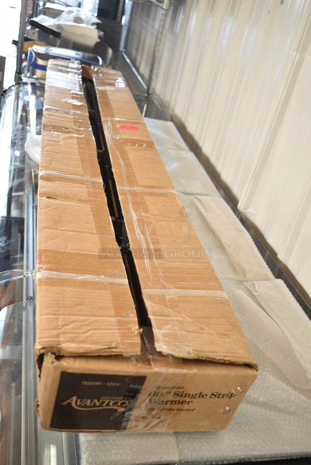 2 BRAND NEW SCRATCH AND DENT! Items; Avantco 177SW60INHA 60" Strip Warmer with Adjustable Infinite Control and Avantco 177SW60TCPA 60" Strip Warmer with Toggle Control. 120 Volts, 1 Phase. 2 Times Your Bid!  - Image 2 of 7