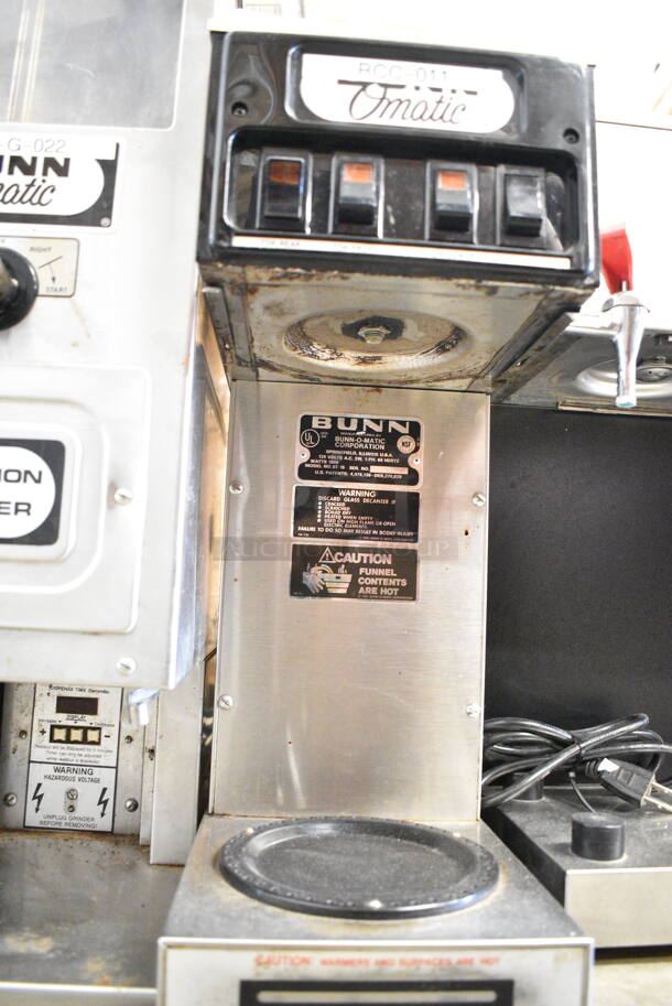 Bunn ST-15 Stainless Steel Commercial Countertop 3 Burner Coffee Machine w/ Poly Brew Basket. 120 Volts, 1 Phase.  - Image 3 of 6