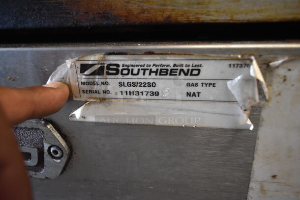 2 Southbend SLGS/22SC SilverStar ENERGY STAR Stainless Steel Commercial Natural Gas Powered Full Size Convection Oven w/ View Through Doors, Metal Oven Rack and Thermostatic Controls on Commercial Casters. 2 Times Your Bid!  - Image 4 of 4