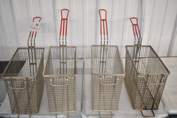 4 BRAND NEW SCRATCH AND DENT! Metal Fry Baskets. 4 Times Your Bid!  - Image 1 of 3