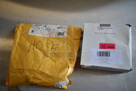 2 BRAND NEW SCRATCH AND DENT! Items Including Frymaster 8262260 Kit,Smt Intfc Re El Dv W/Sd, T&S B-0107-QD 1.15 GPM Gray Spray Valve with Handle, Hold Down Ring, and Quick Disconnect. 2 Times Your Bid! 