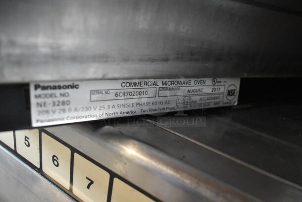 2017 Panasonic NE-3280 Stainless Steel Commercial Countertop Microwave Oven. 208/230 Volts, 1 Phase.  - Image 4 of 4
