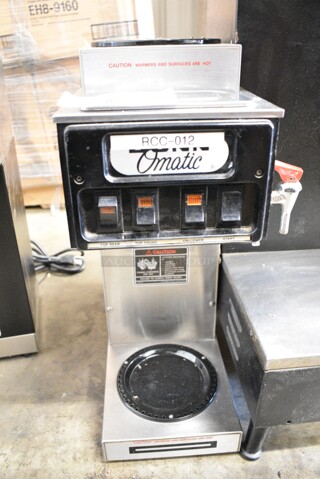 Bunn Stainless Steel Commercial Countertop 3 Burner Coffee Machine w/ Hot Water Dispenser. 120 Volts, 1 Phase.