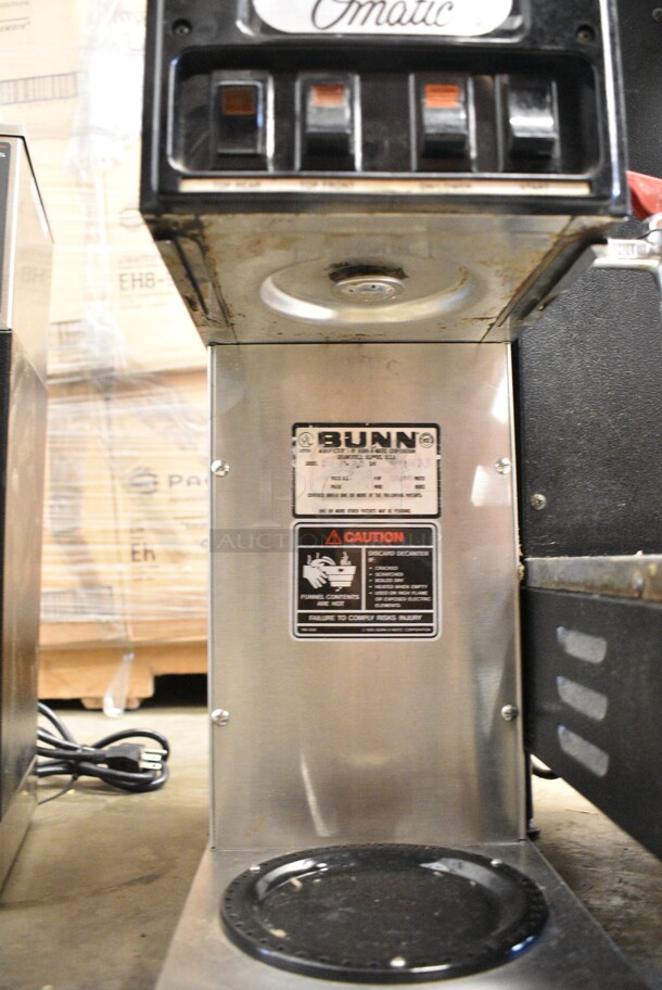 Bunn Stainless Steel Commercial Countertop 3 Burner Coffee Machine w/ Hot Water Dispenser. 120 Volts, 1 Phase. - Image 4 of 5