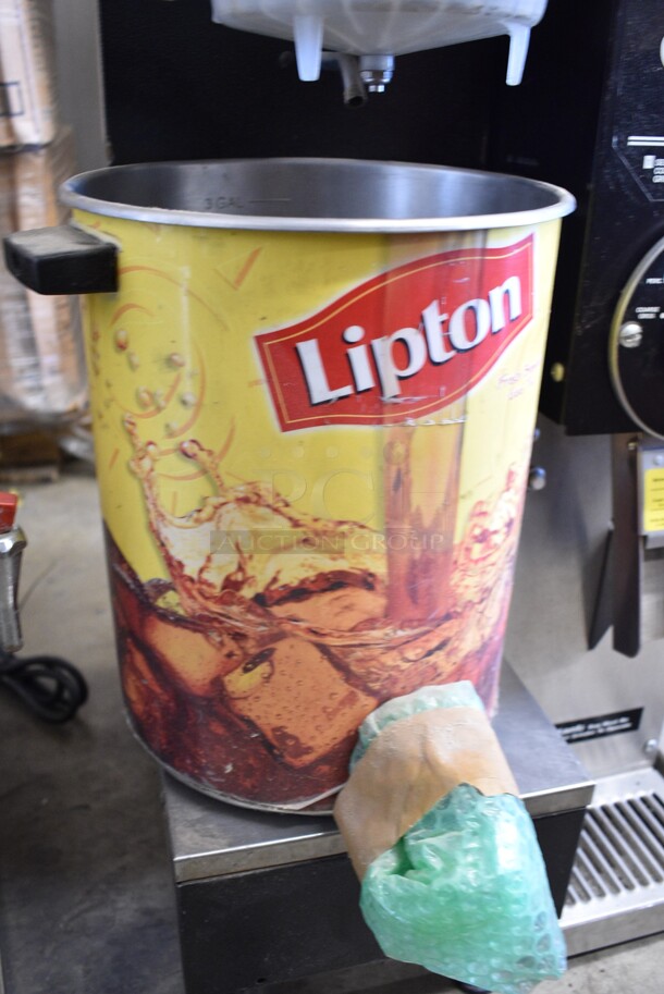 Cecilware LTB-103 Metal Commercial Countertop Iced Tea Machine w/ 2 Beverage Holder Dispensers and Poly Brew Basket. 120 Volts, 1 Phase.  - Image 3 of 6