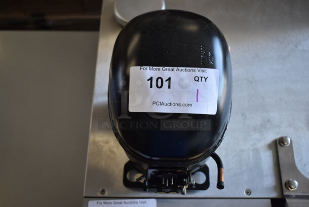 BRAND NEW SCRATCH AND DENT! Secop NLE10CN Compressor for A-19F-HC, A-23F-HC, DLC, GDC-12F-HC, and SS-1F-HC Series - 115 Volts, 1 Phase.  - Image 2 of 7