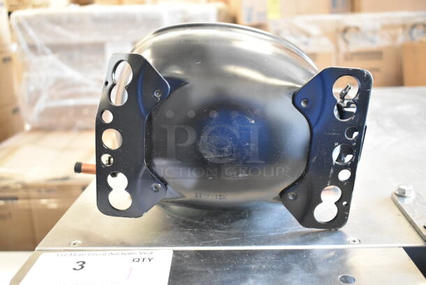 BRAND NEW SCRATCH AND DENT! Secop NLE10CN Compressor for A-19F-HC, A-23F-HC, DLC, GDC-12F-HC, and SS-1F-HC Series - 115 Volts, 1 Phase.  - Image 6 of 7