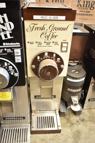Grindmaster 850-A Metal Commercial Countertop Coffee Bean Grinder. 115 Volts, 1 Phase. Tested and Working!