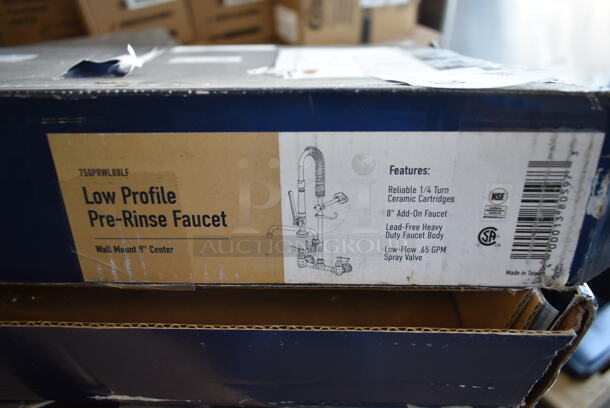 BRAND NEW SCRATCH AND DENT! Waterloo 750PRWL88LF 0.65 GPM Low Profile Wall-Mounted Pre-Rinse Faucet with 8" Centers and 8" Add-on Faucet - Image 4 of 4