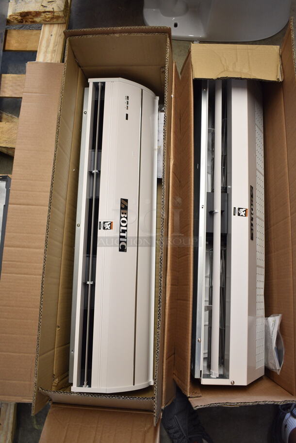 2 BRAND NEW SCRATCH AND DENT! Boltic Aluminum Air Curtains; Model 687BFM3509LY 36" with Remote Magnetic Door Switch and Boltic 687BFM3509PC 36" Powder Coat Air Curtain with Plunger Door Switch. 2 Times Your Bid! - Image 2 of 5