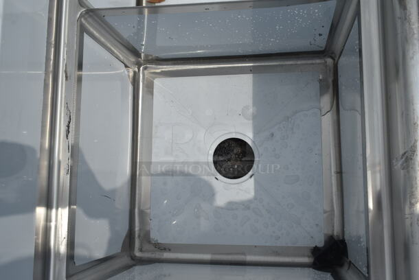 BRAND NEW SCRATCH AND DENT! Steelton 522CS31818LR 90" 18-Gauge Stainless Steel Three Compartment Commercial Sink with 2 Drainboards - 18" x 18" x 12" Bowls. No Legs.  - Image 7 of 9