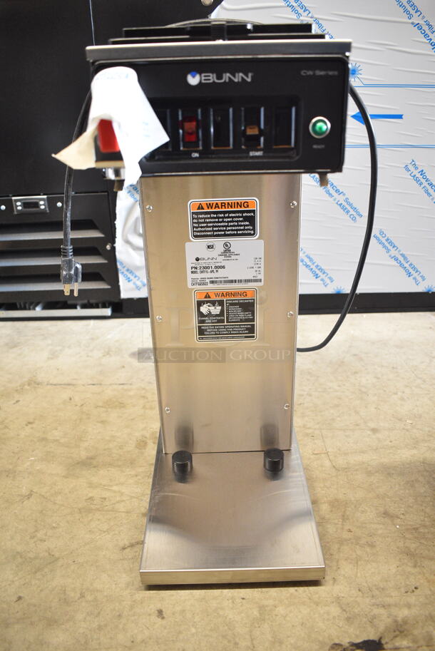 BRAND NEW SCRATCH AND DENT! 2023 Bunn CWTF15-APS 23001.0006 Stainless Steel Commercial Countertop Automatic Airpot Coffee Brewer with Hot Water Faucet. 120 Volts, 1 Phase.   - Image 2 of 3
