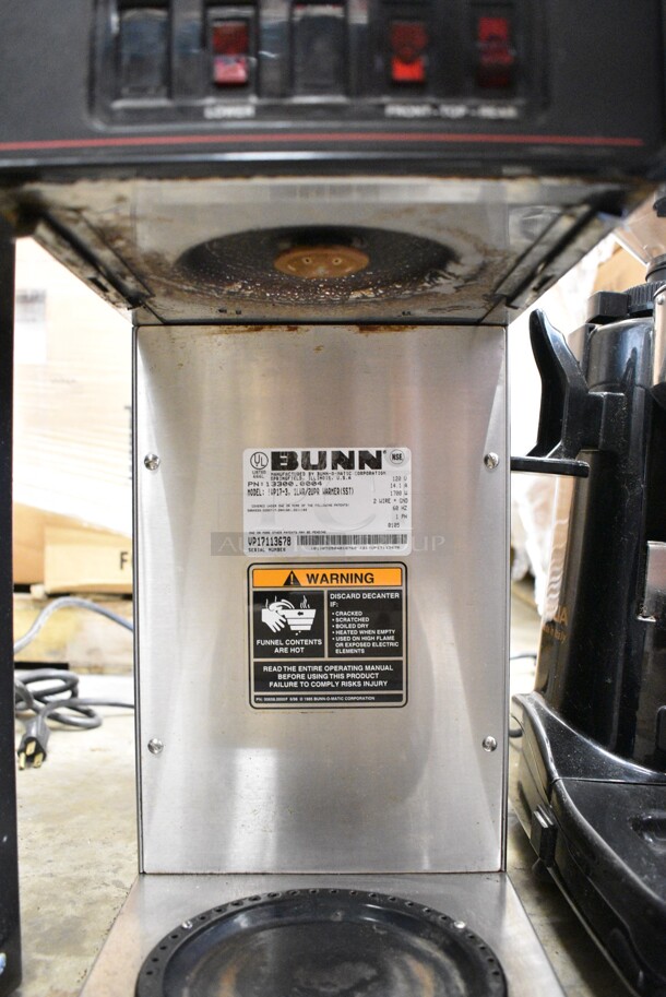 Bunn VP17-3 Stainless Steel Commercial Countertop 3 Burner Coffee Machine. 120 Volts, 1 Phase. - Image 3 of 4